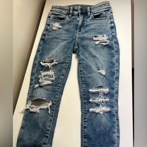 American eagle distressed acid wash jeans